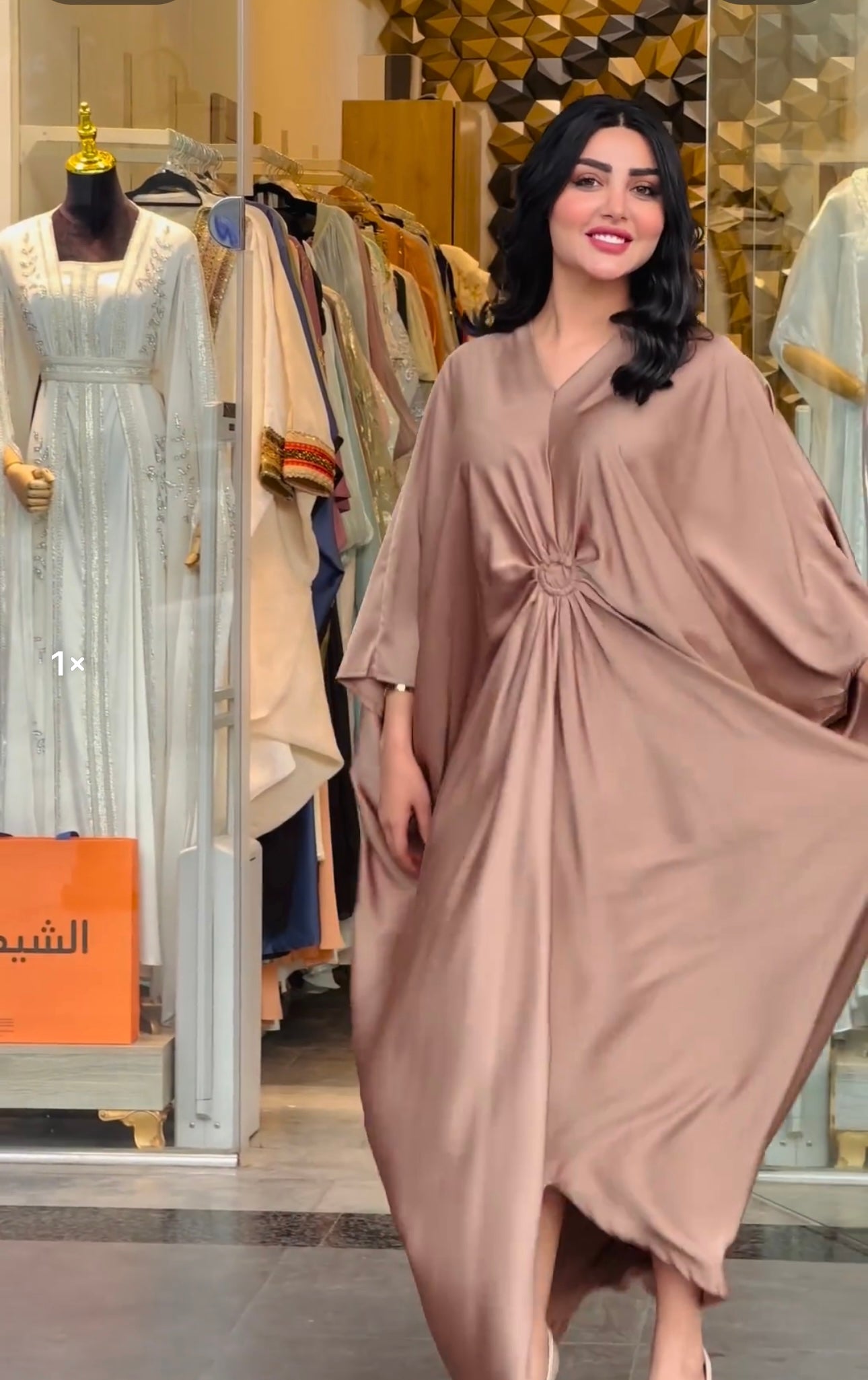 ZCC-20 ARABIC GRIP SILK KAFTAN